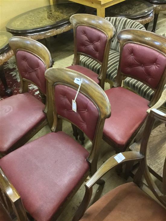 Set of four Victorian mahogany dining chairs(-)